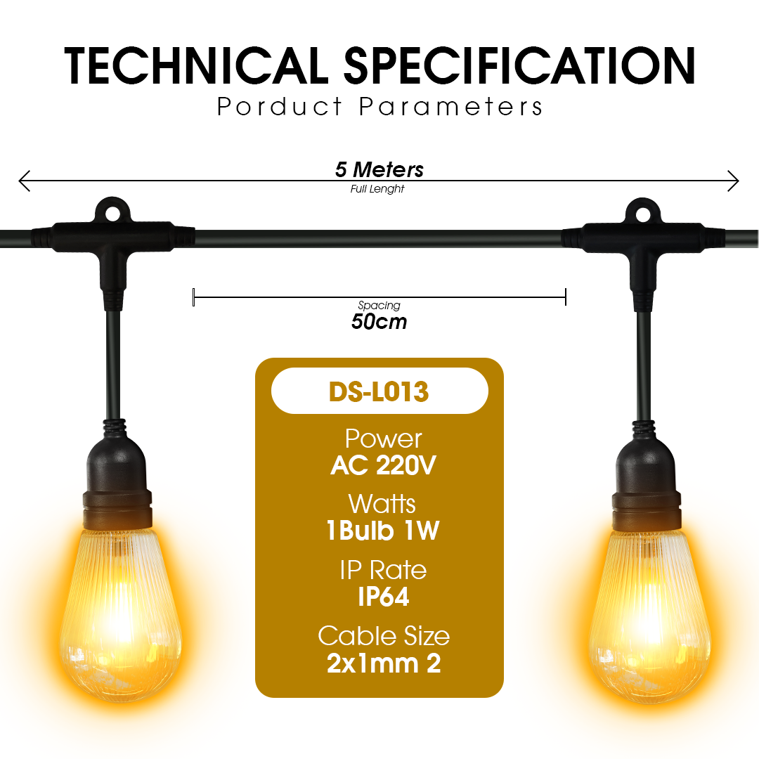 NSS LED String Lights Outdoor Wedding Party Garden Light Waterproof ...