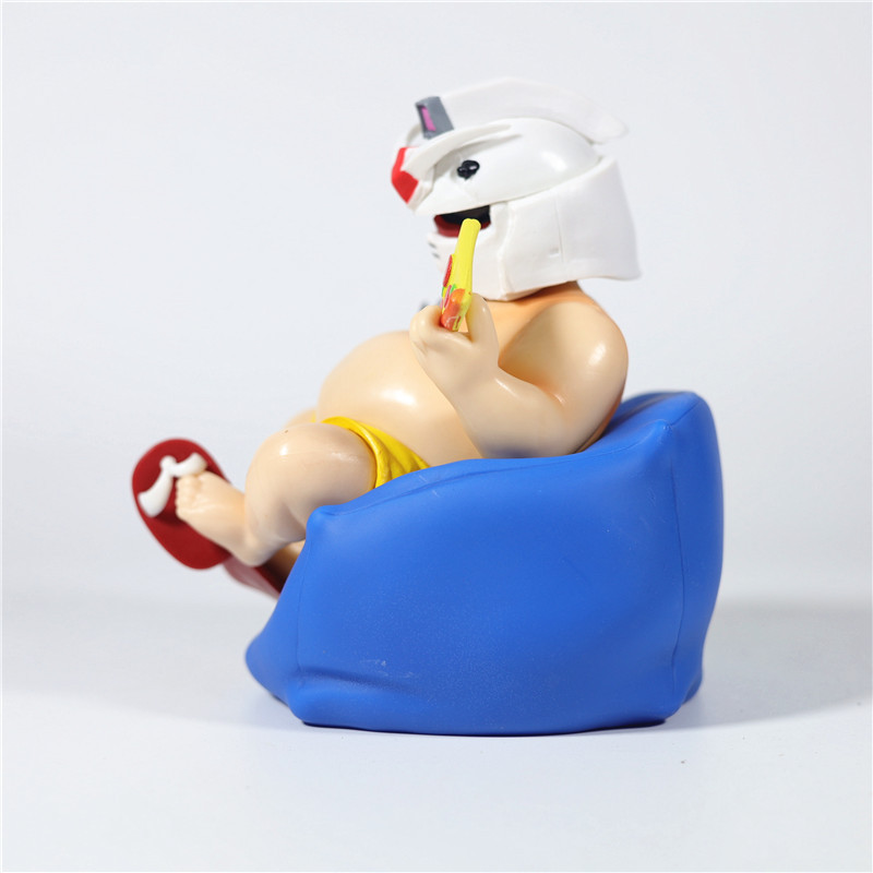 12cm Japan Mecha Anime Fat Gundam RX-78-2 Lie The Sofa Pizza Cola Q ...