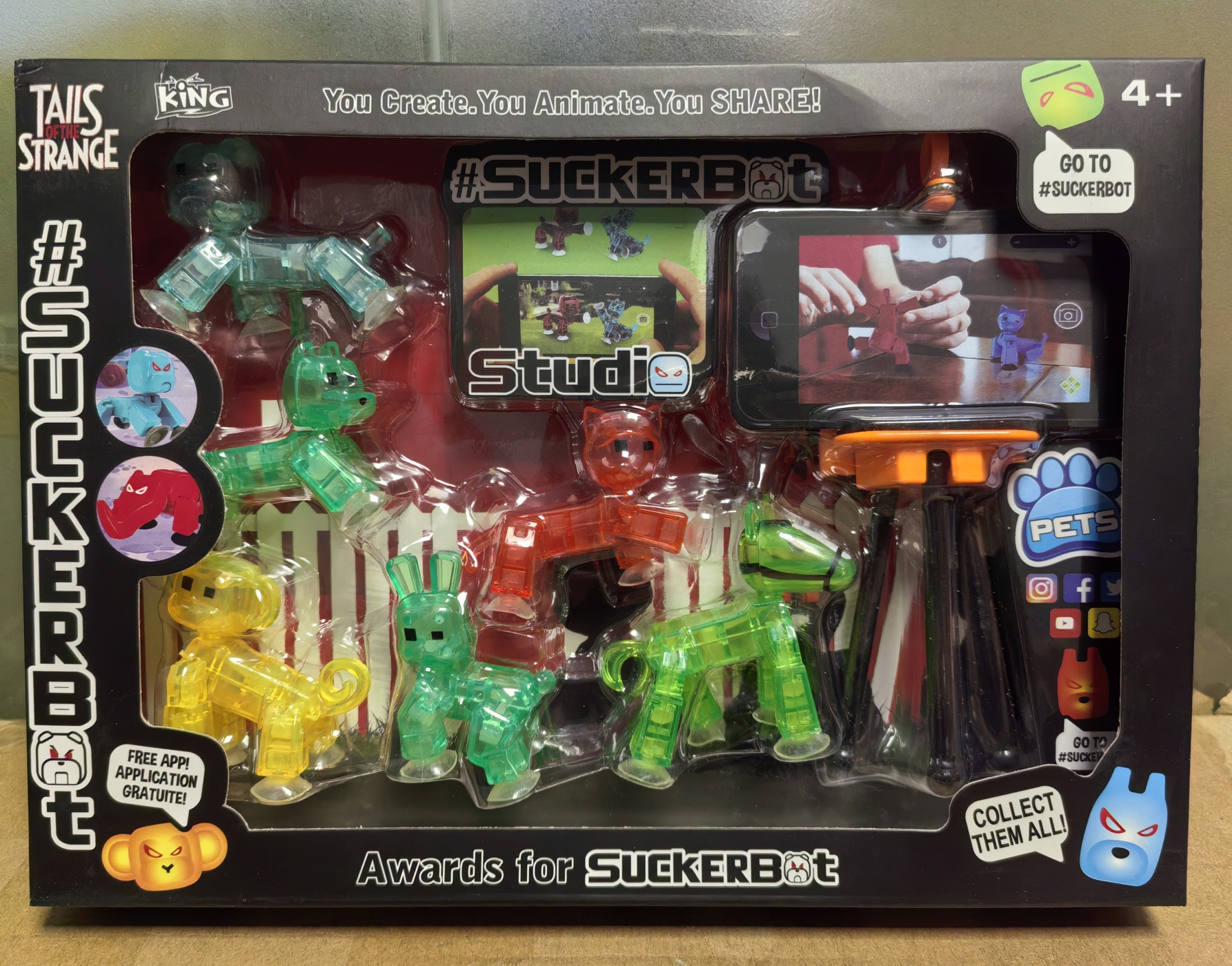 stikbot Animal Set Puppet Sucker Joint Puppet Freeze Action Figure ...
