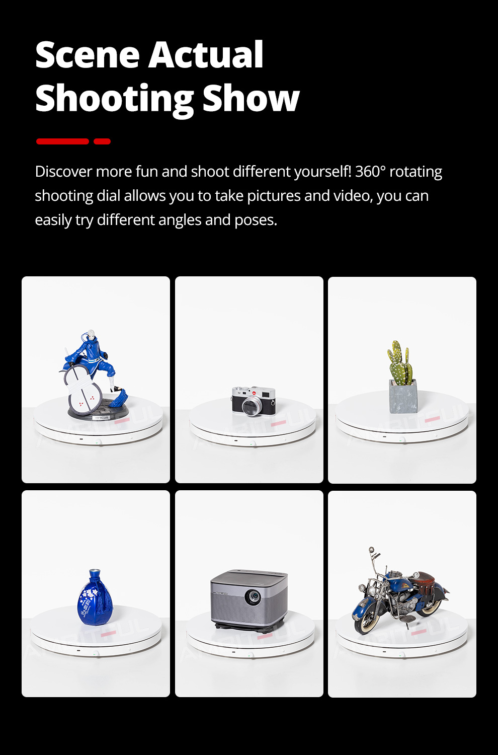 360 degree shooting electric turntable rotating display table automatic ...