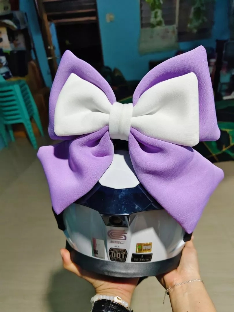 28cm Bow Female Helmet Accessories Detachable Helmet Ribbon Festival ...