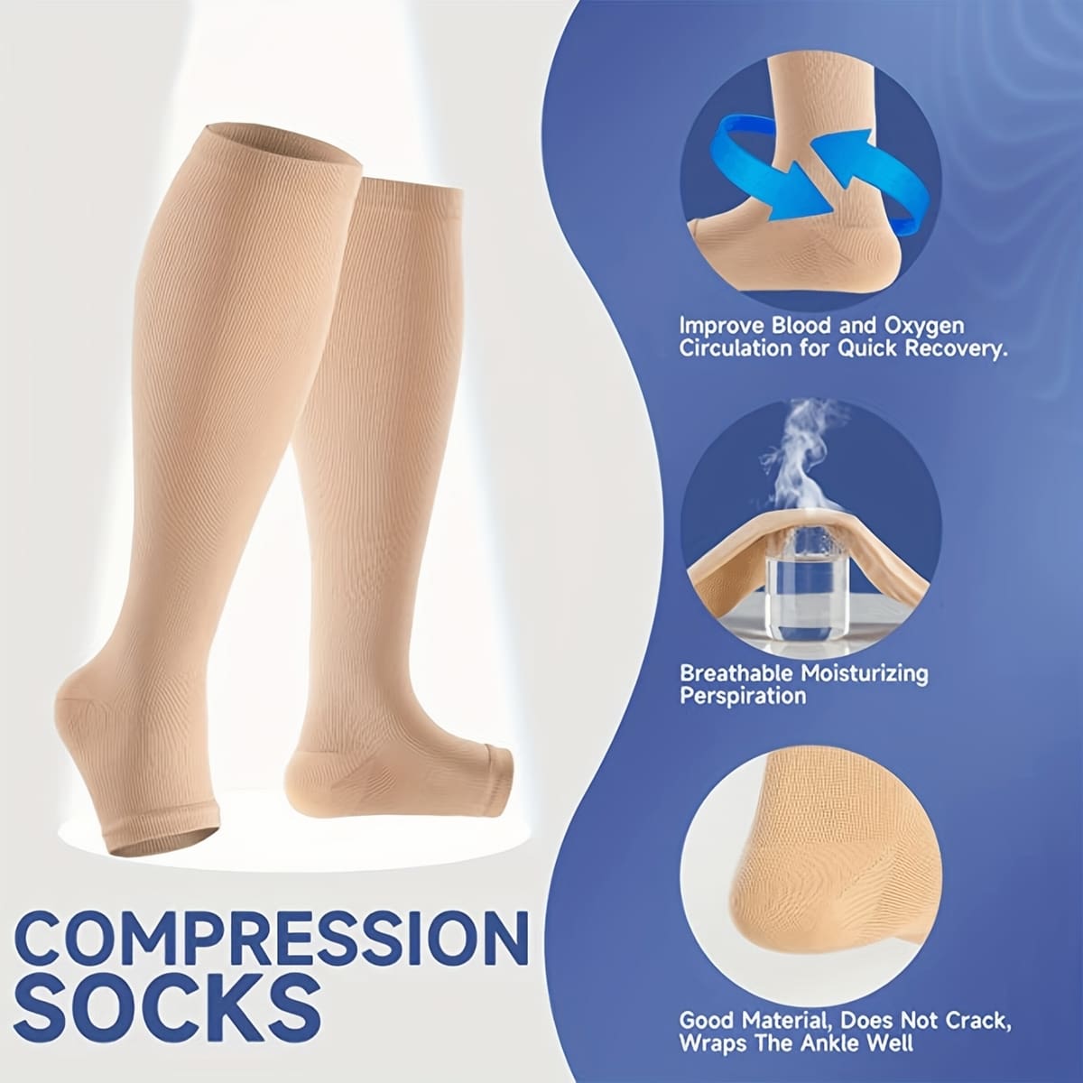 Women Men Compression Socks Long Sports Sock | Shopee Philippines