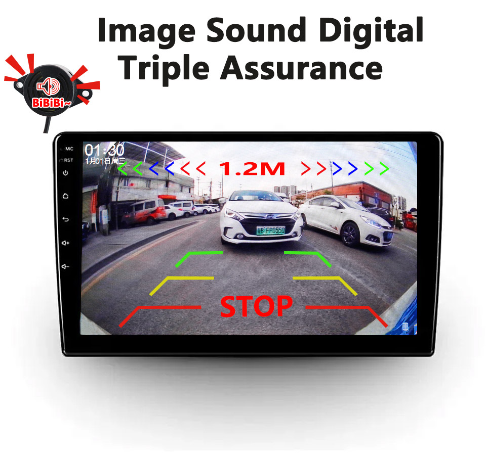 2 in 1 Car Parking Cam CCD Rearview Parking Camera With Sound Alarm ...