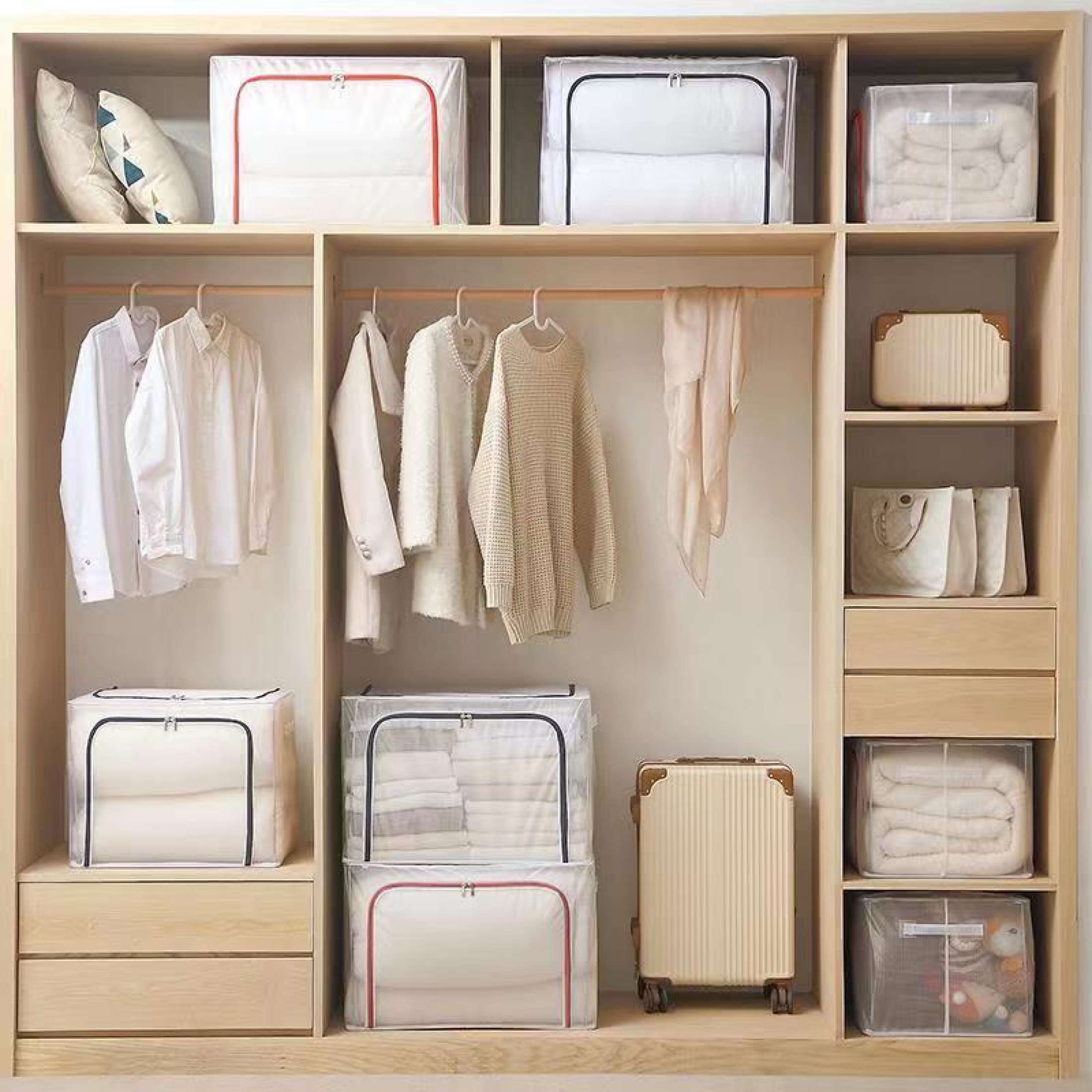 【BUY 1 TAKE 1】Transparent Storage Box Steel Foldable Folding Odorless ...