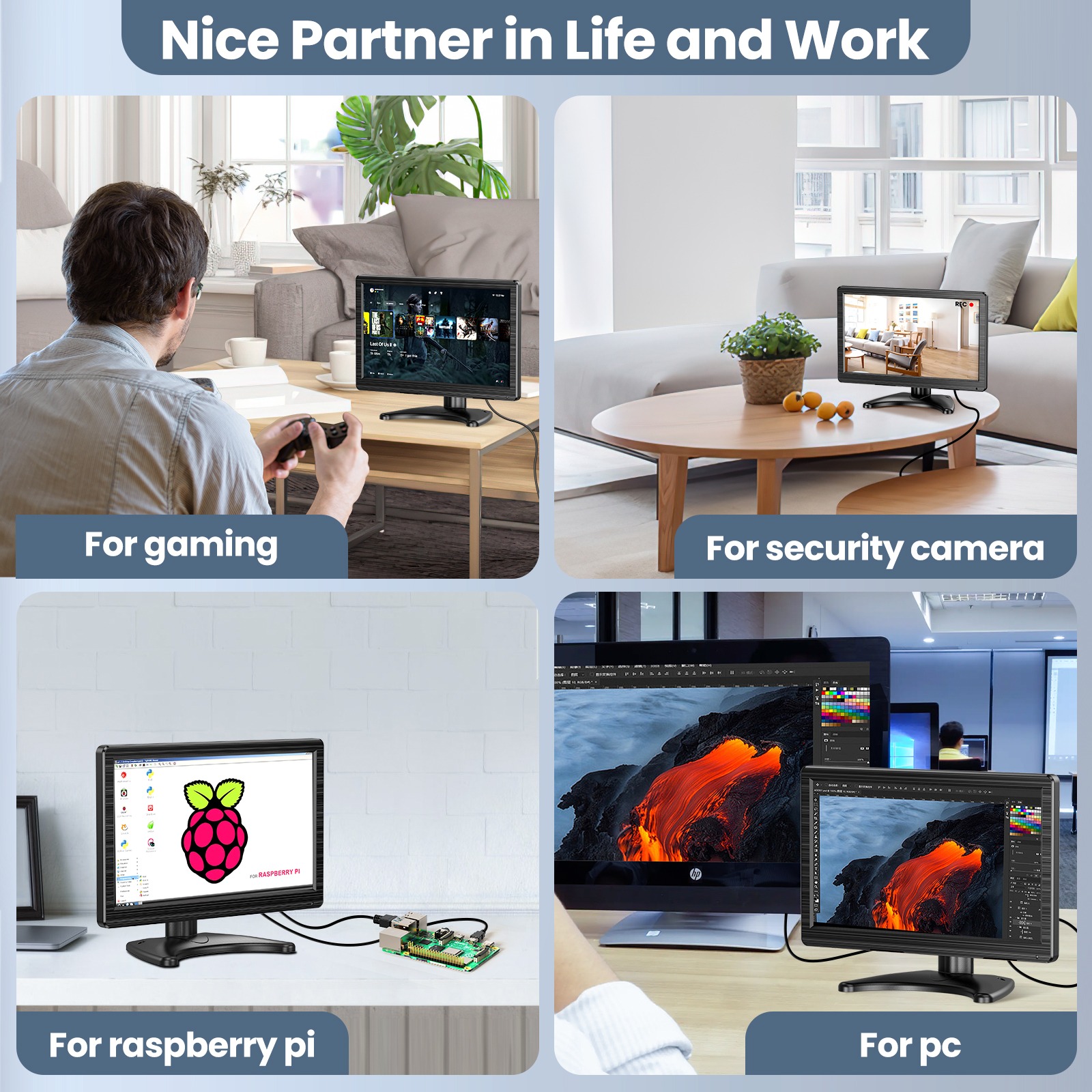 Eyoyo 12 Inch Small HDMI Monitor, Eyoyo Mini Monitor Portable IPS ...