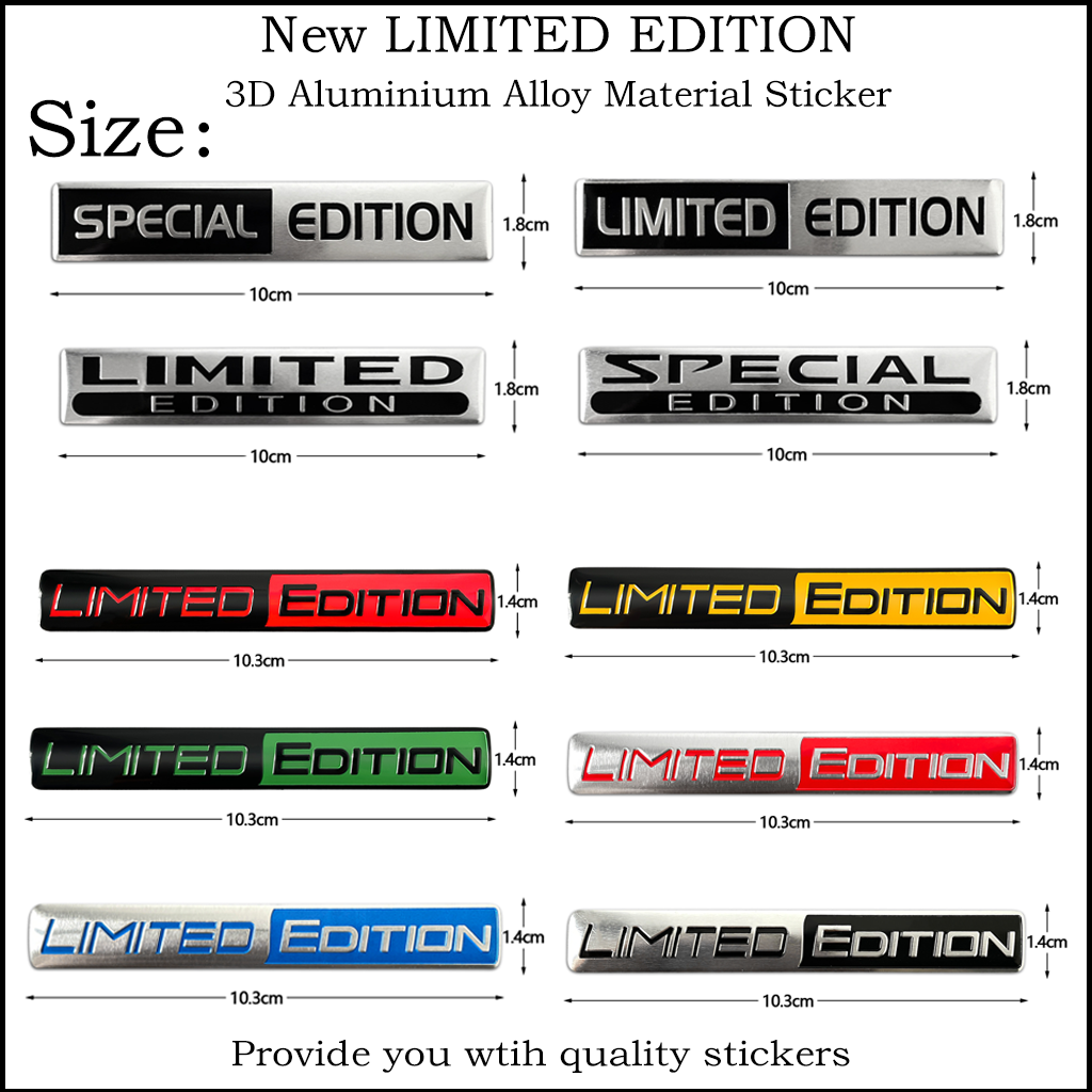 1pcs New LIMITED EDITION Emblem Car Sticker 3D Aluminium Alloy Material ...