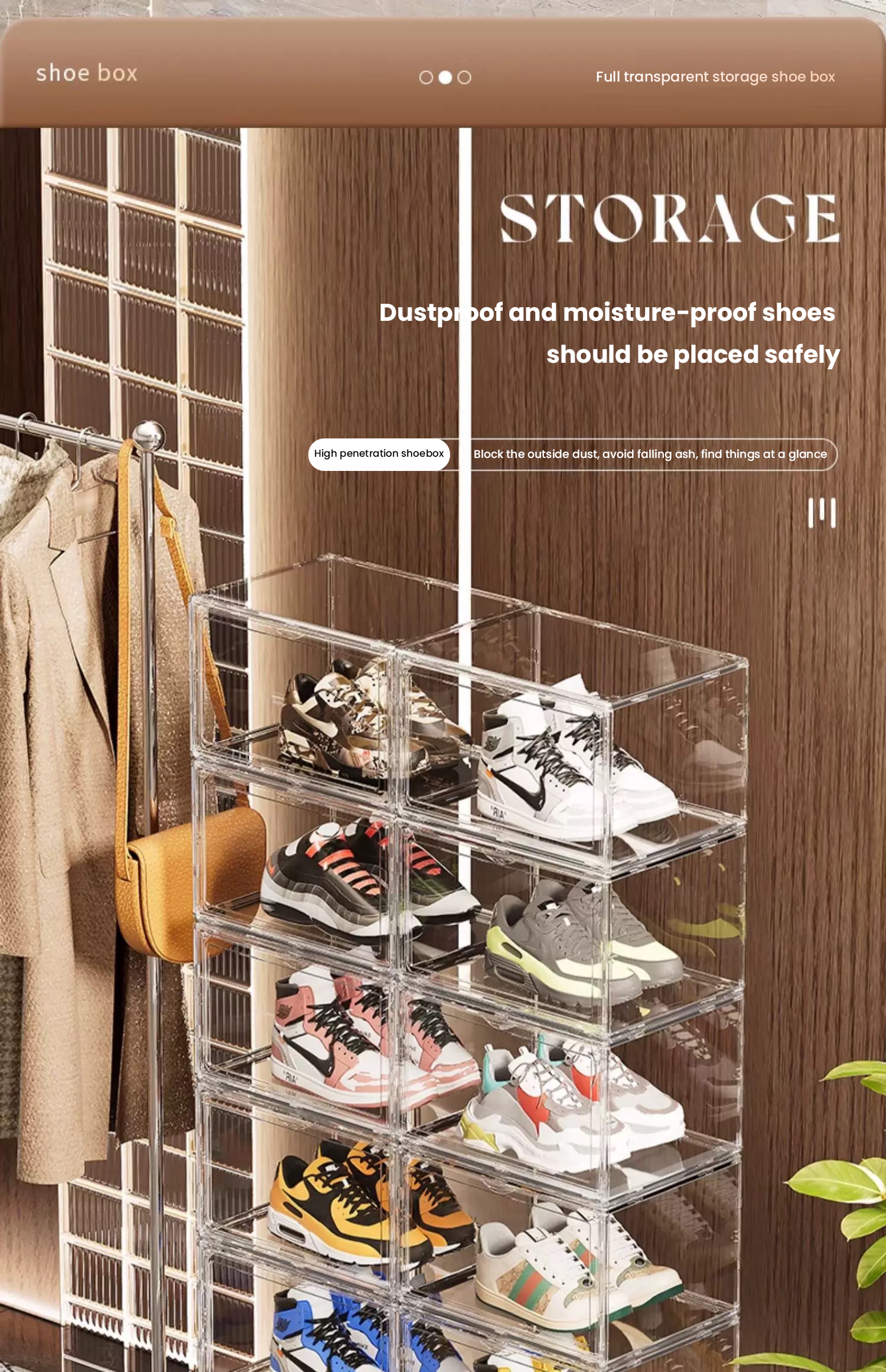 Acrylic Shoe Box Magnetic Shoe Rack Transparent Storage Cabinet for ...