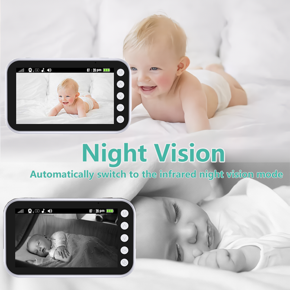 4.3'' baba Electronic baba Video Baby Monitor Mother Kids Two-way Audio ...