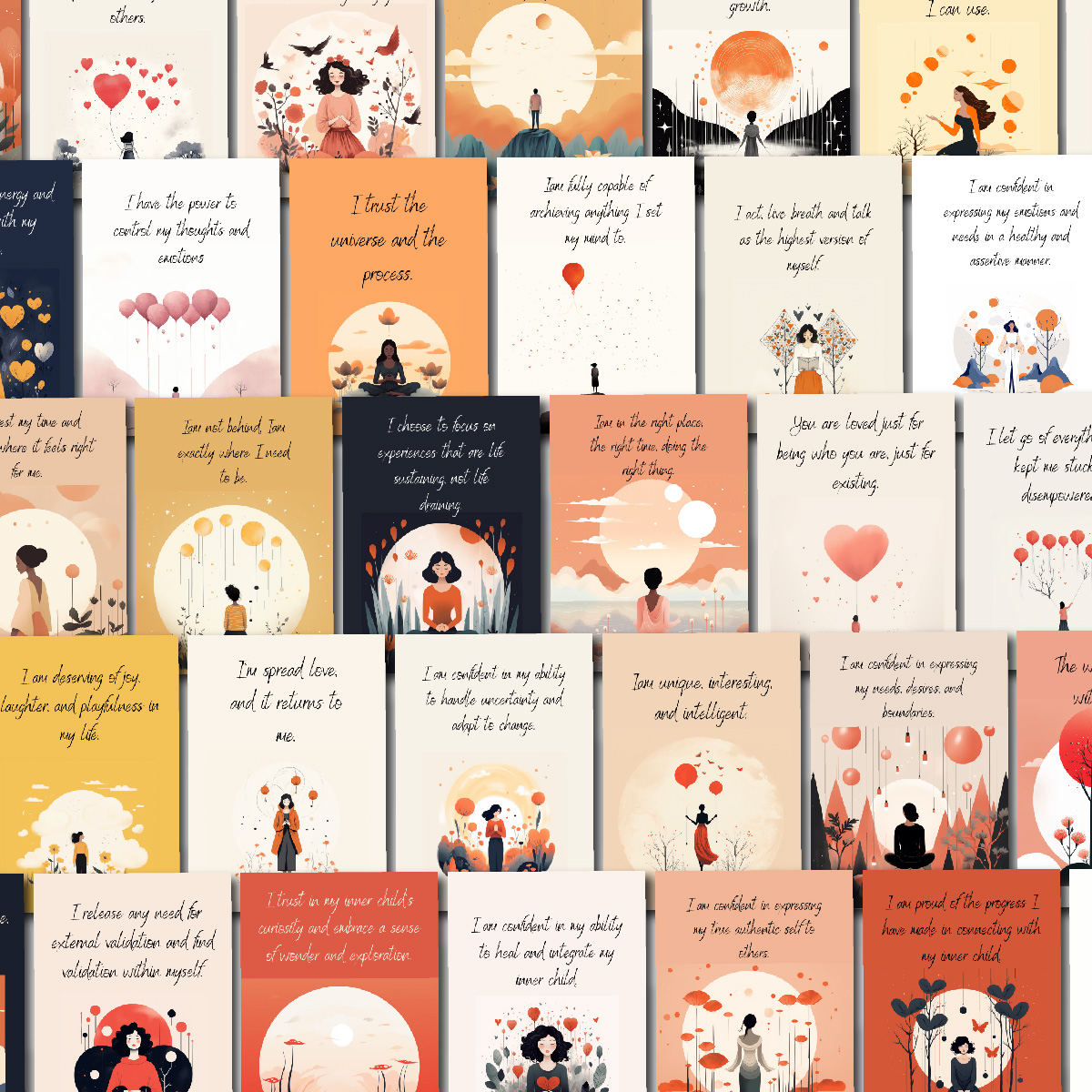 112Pcs, Positive Affirmation Cards, Thank You Cards, Encouragement ...