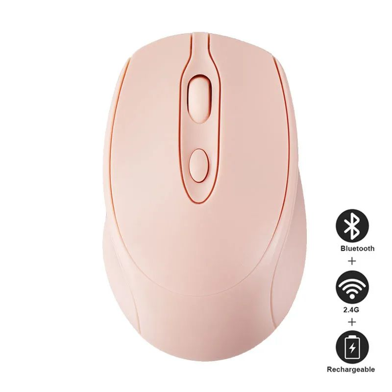 Bluetooth Mouse Wireless Dual-mode Rechargeable Silent Mouse for iPad ...