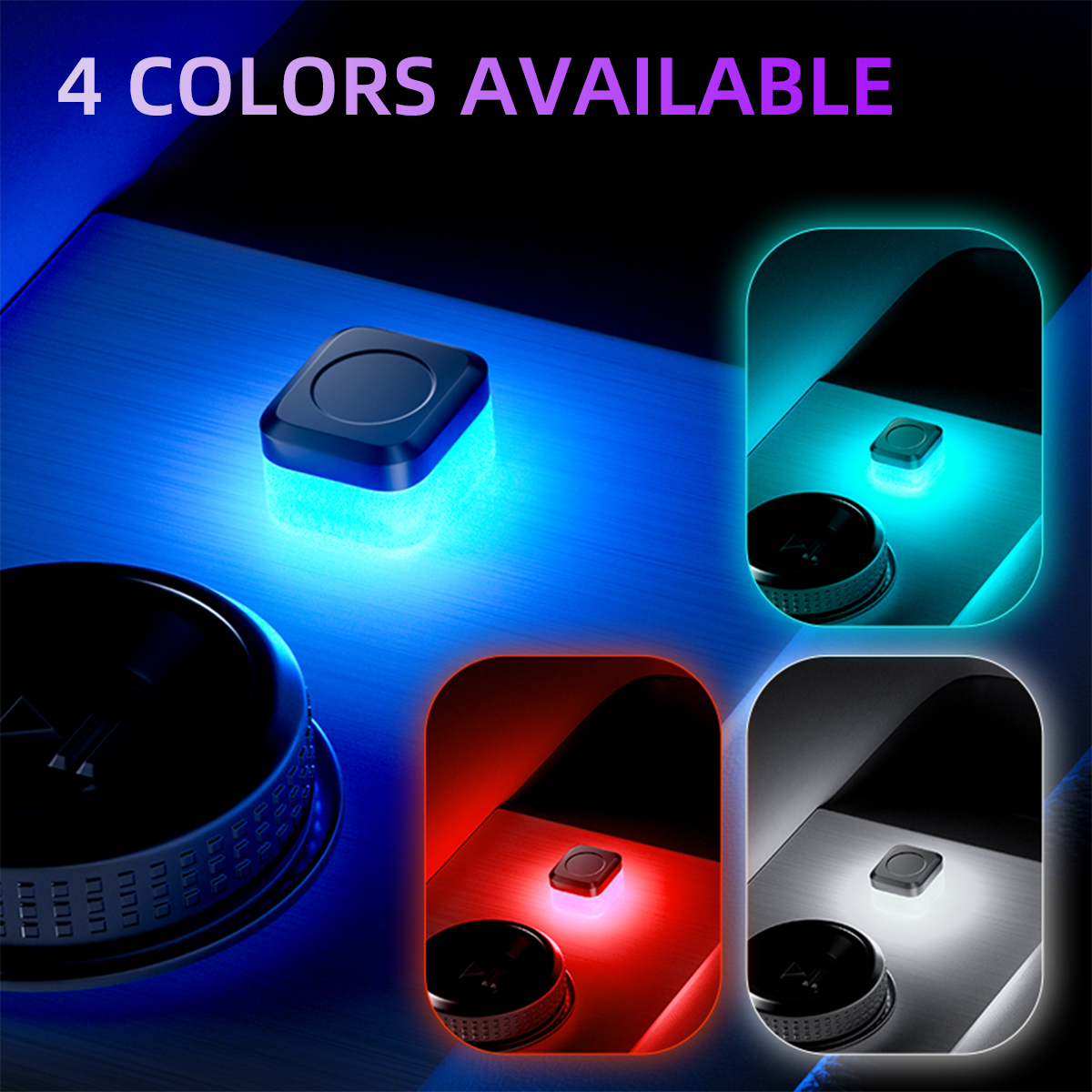 1pcs Mini LED USB Car Interior Light Single Color Touch Key Atmosphere ...