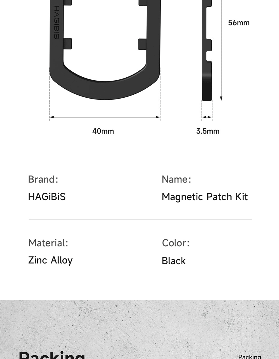 Hagibis Magnetic Adapter Ring Magnet Sticker Magnetic Bind Patch Kit ...