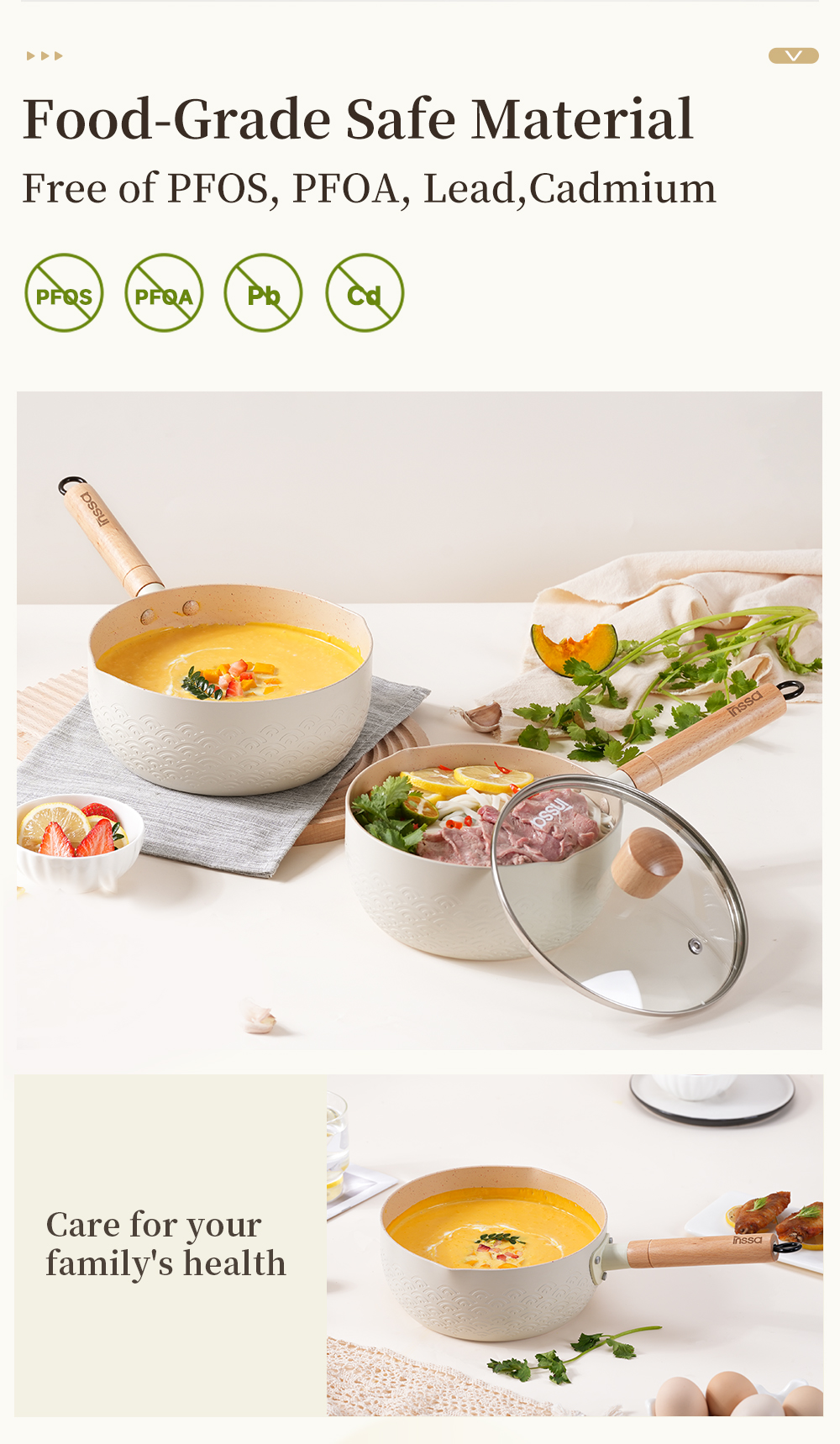 Simplus Non Stick Saucepan Milk Pan Snow Pan 18/20cm Cooking Pot PFOA ...