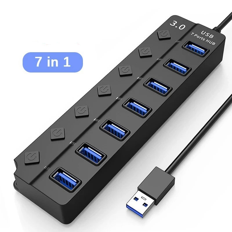 New 7-in-1 USB Hub, USB to USB3.0 & USB2.0 Docking Station with Power ...