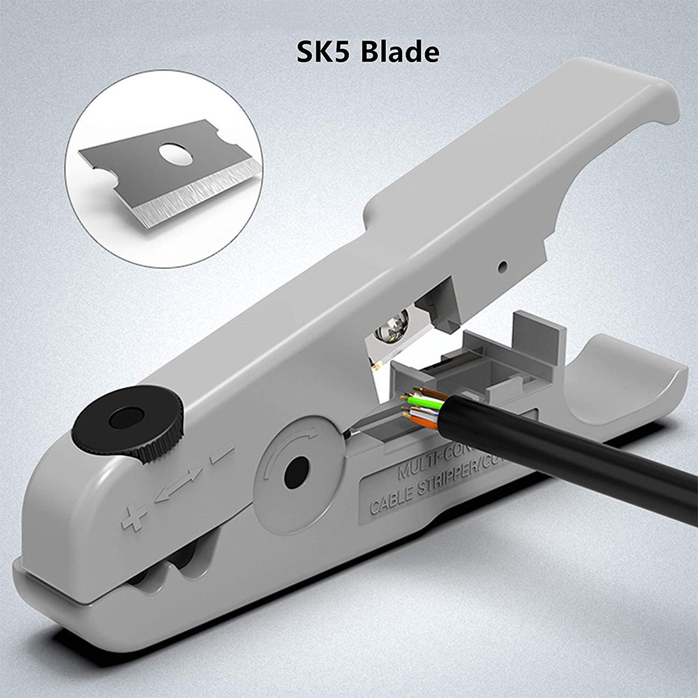 HOOLNX Cable Stripping and Cutting Tool Adjustable Knob For Ethernet ...