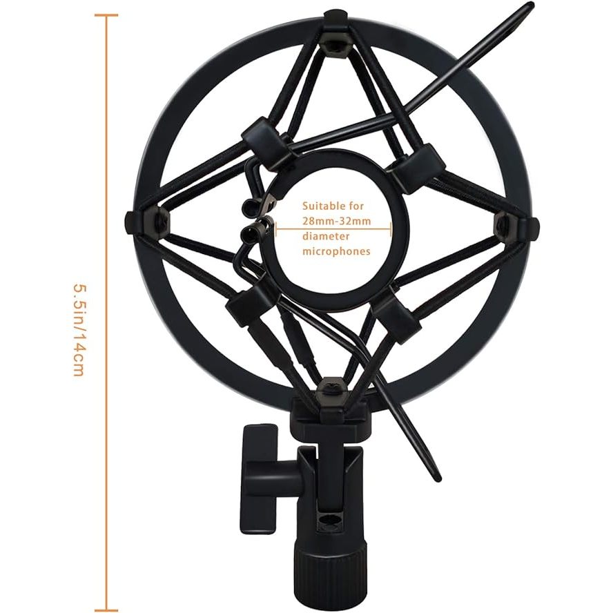 Microphone Shock Mount Holder Clip Mic Anti-Vibration for 22mm-26mm ...