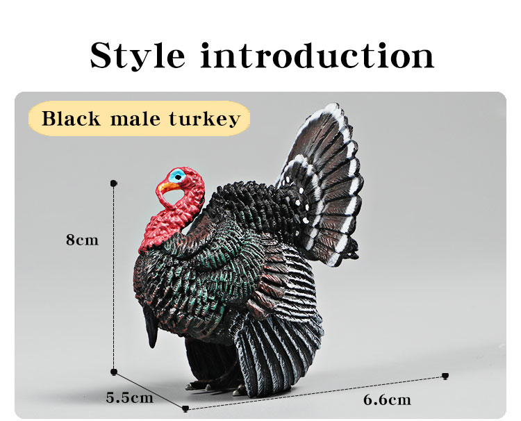 3 Inch Animals Turkey Toys Turkey Figurine Farm Animal Figurines for ...