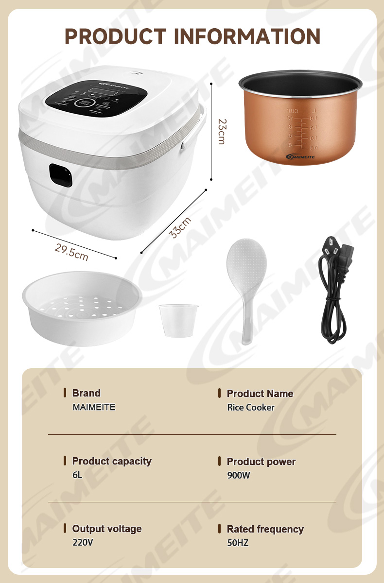 Maimeite Rice Cooker Large Capacity 6.0l Home Multifunctional ...