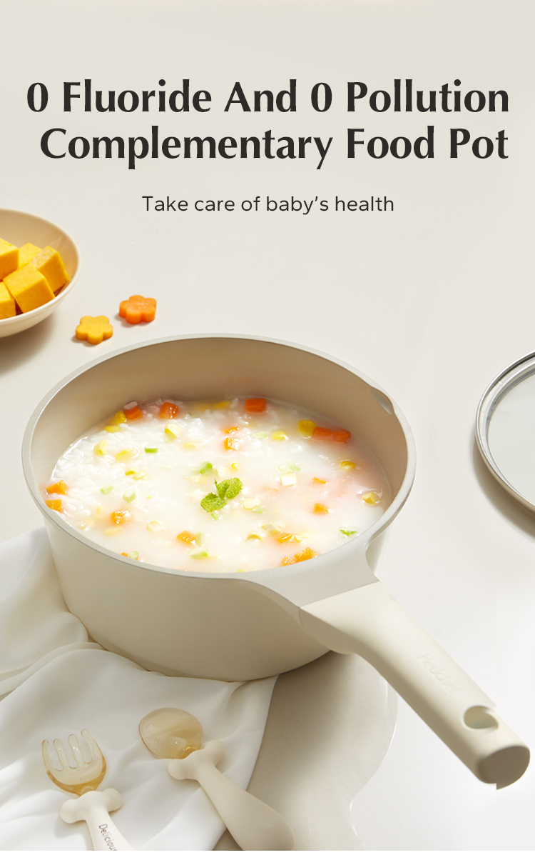 Redchef Nonstick Ceramic Rock Milk Pot Die-Cast With Lid No PFAS& PTFE ...