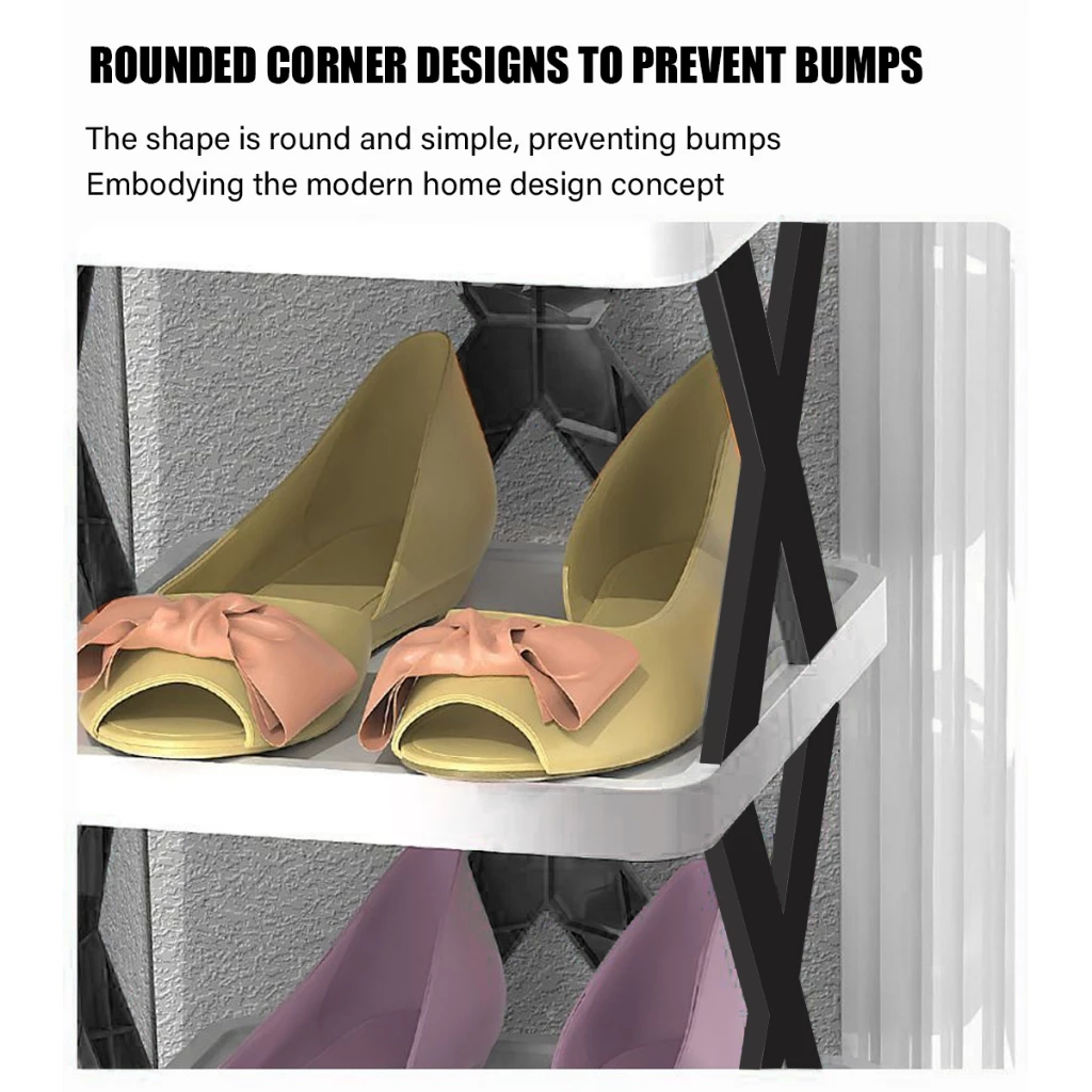 TIDY Multi-tier X-shaped Shoe Rack Folding Shoe Rack Save Space ...
