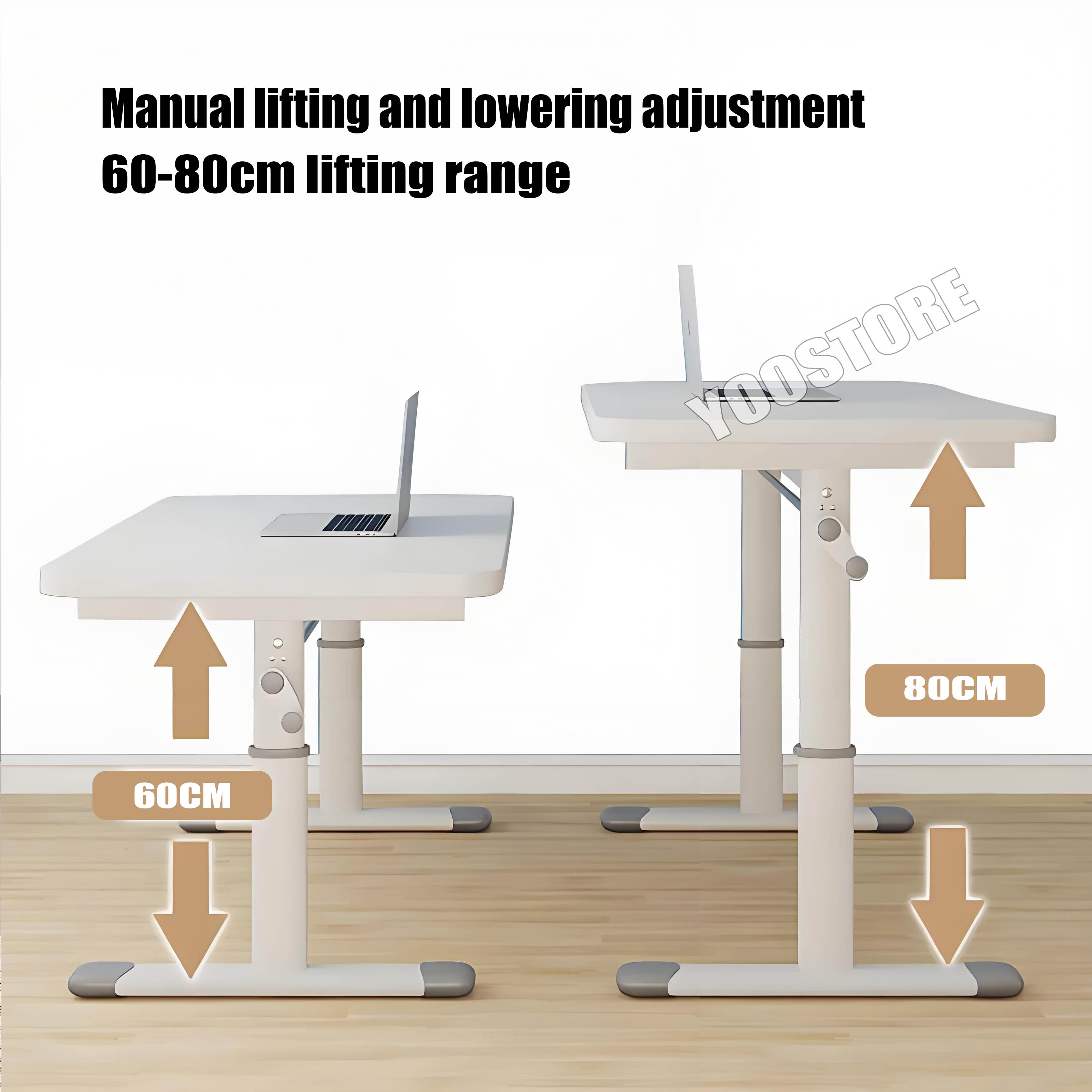 Liftable Laptop Table Multiple Adjustable Height Bedside Table Bed Desk ...