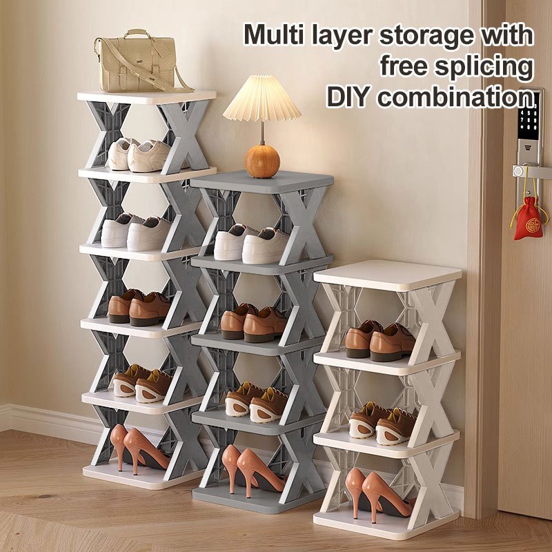 LOOK Fashion Multi-tier Shoe Rack Shoe Rack Organizer Space Saving DIY ...