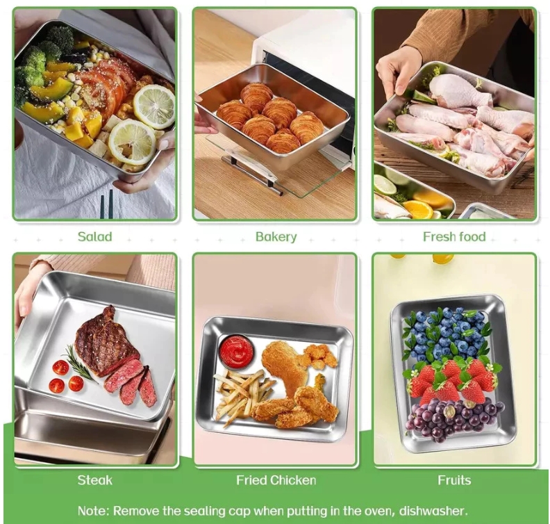 304 Stainless steel Fresh Keeping box for adult food storage container ...