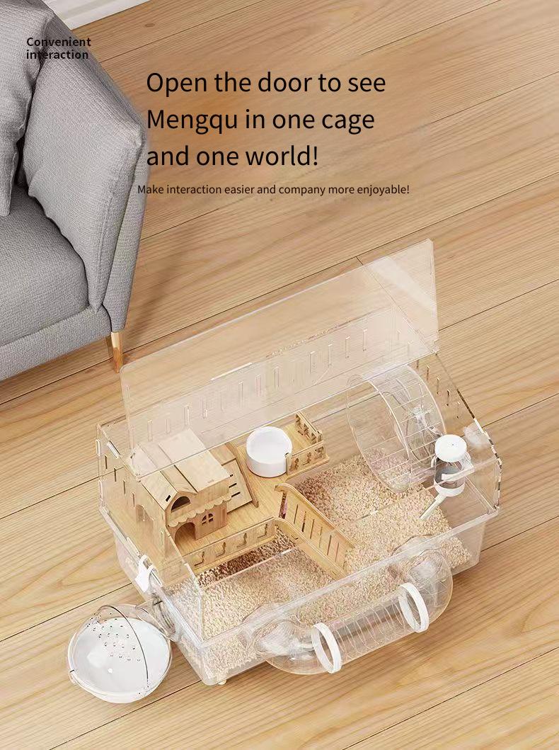 Hamster Cage Luxury Acrylic Hamster Ornamental Cage Pet Breeding Box ...