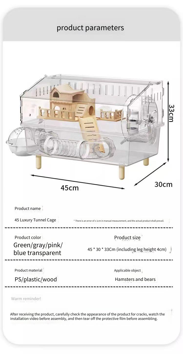 Picture of Hamster Cage Luxury Acrylic Hamster Ornamental Cage Pet Breeding Box ...