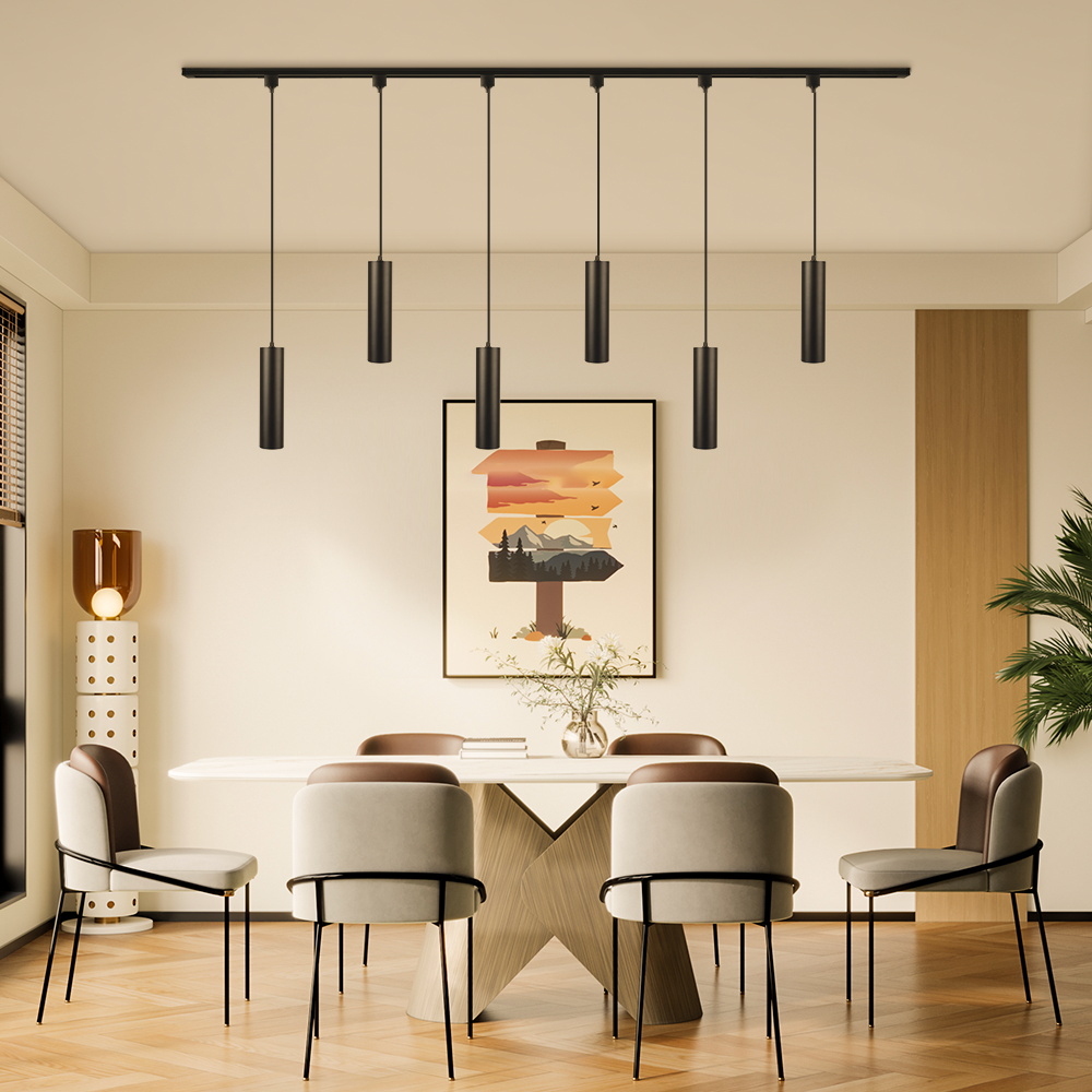 LED Kitchen Pendant Lights with Rail Dining Lamp lampa Modern Drop ...