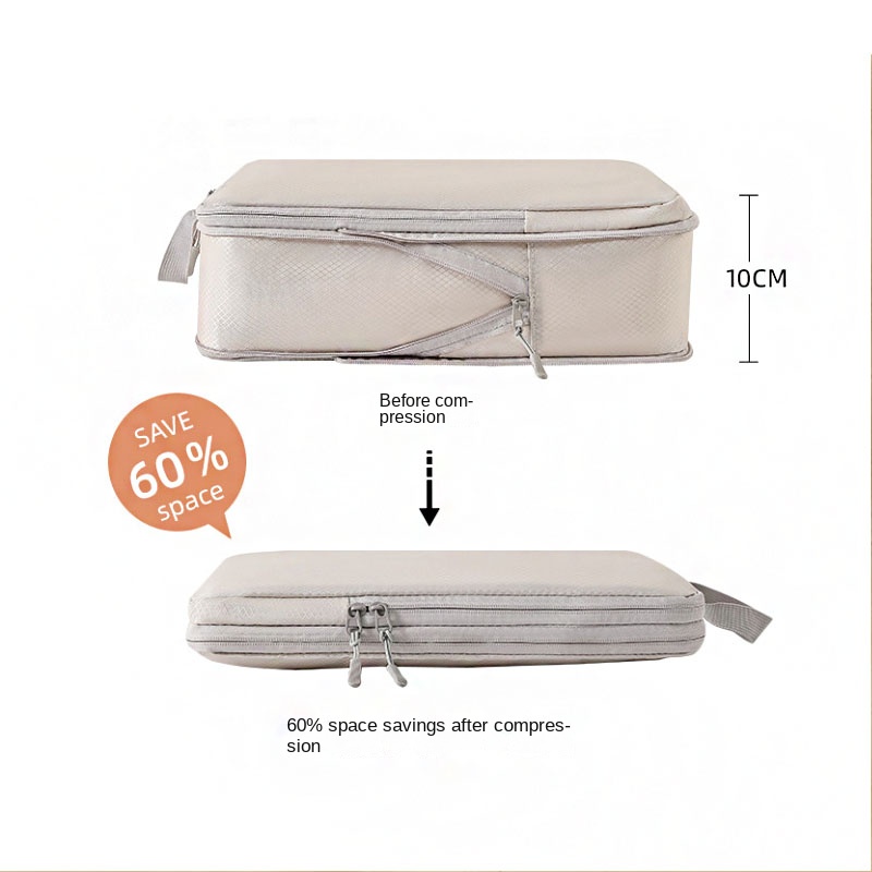 6-Piece Travel Zipper Compression Cube Container Luggage Storage Bags ...