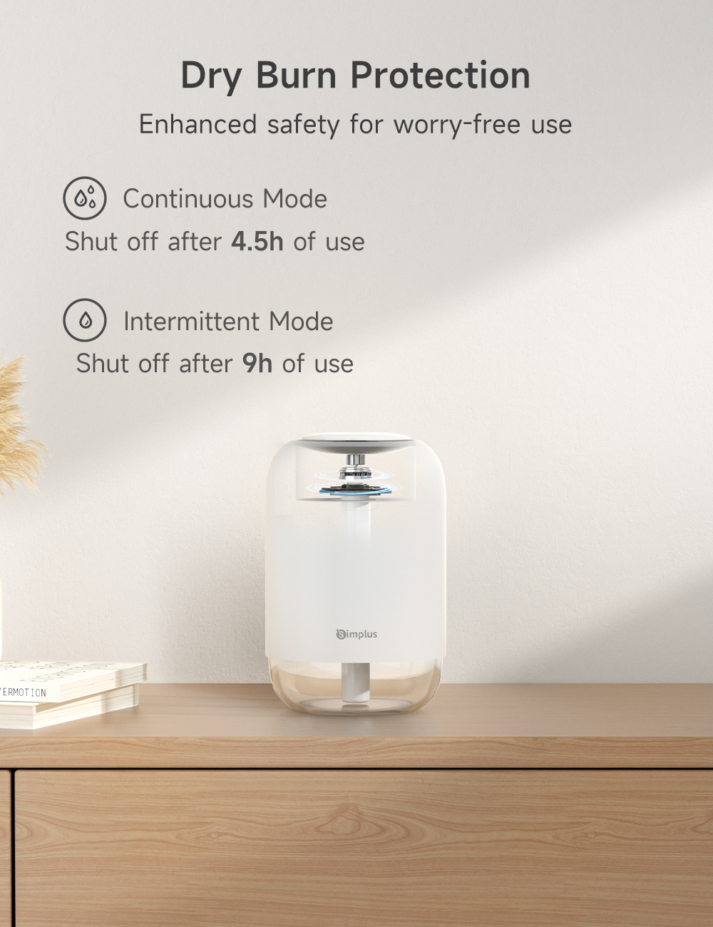 Simplus Humidifier Household Desktop Car Humidification Type-C Charging ...