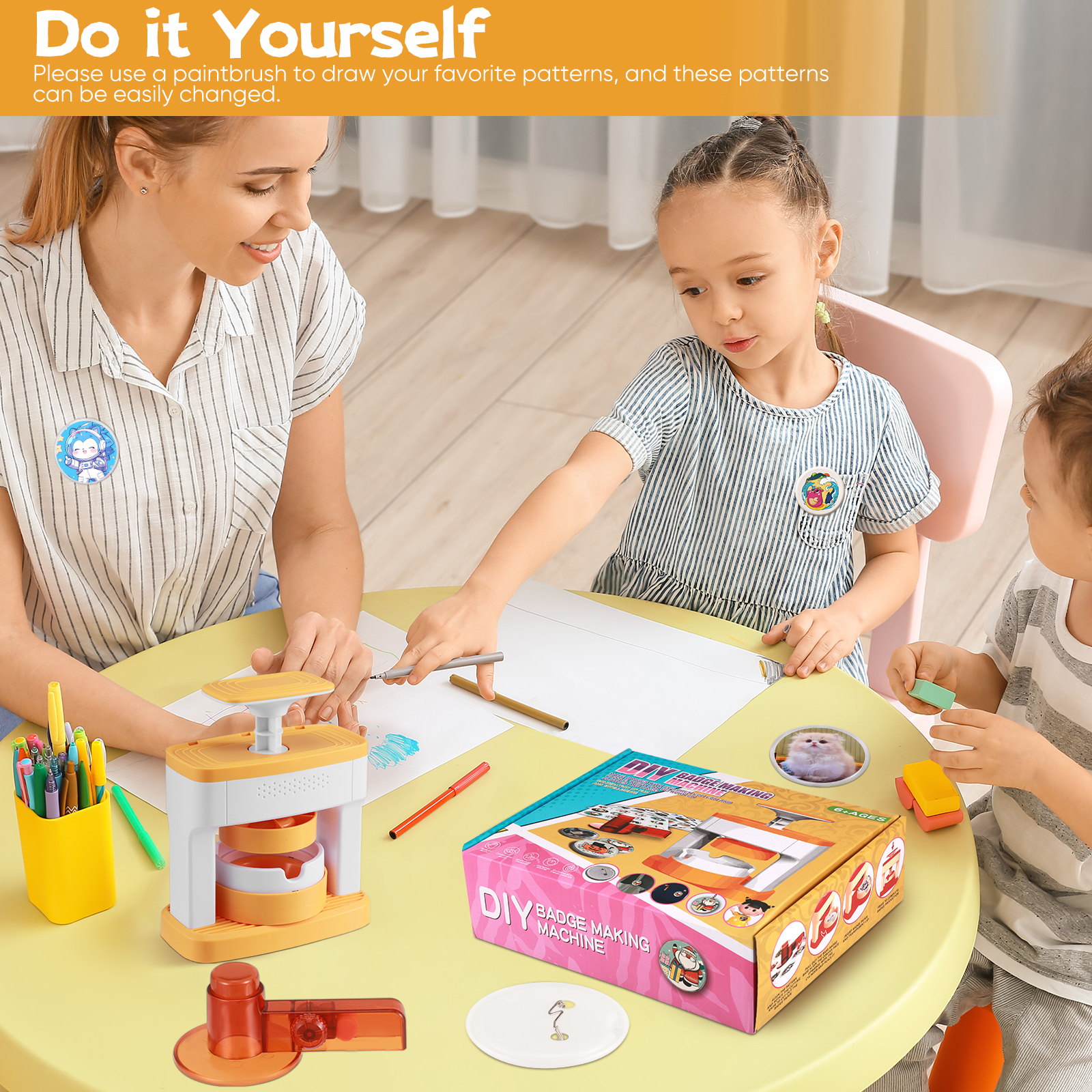 [Local delivery] Button Maker Machine Badge Maker Press Machine for P ...