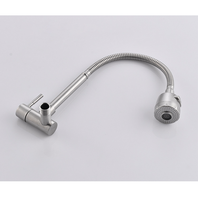 Baokemo Stainless steel kitchen Wall mounted side inlet faucet single ...