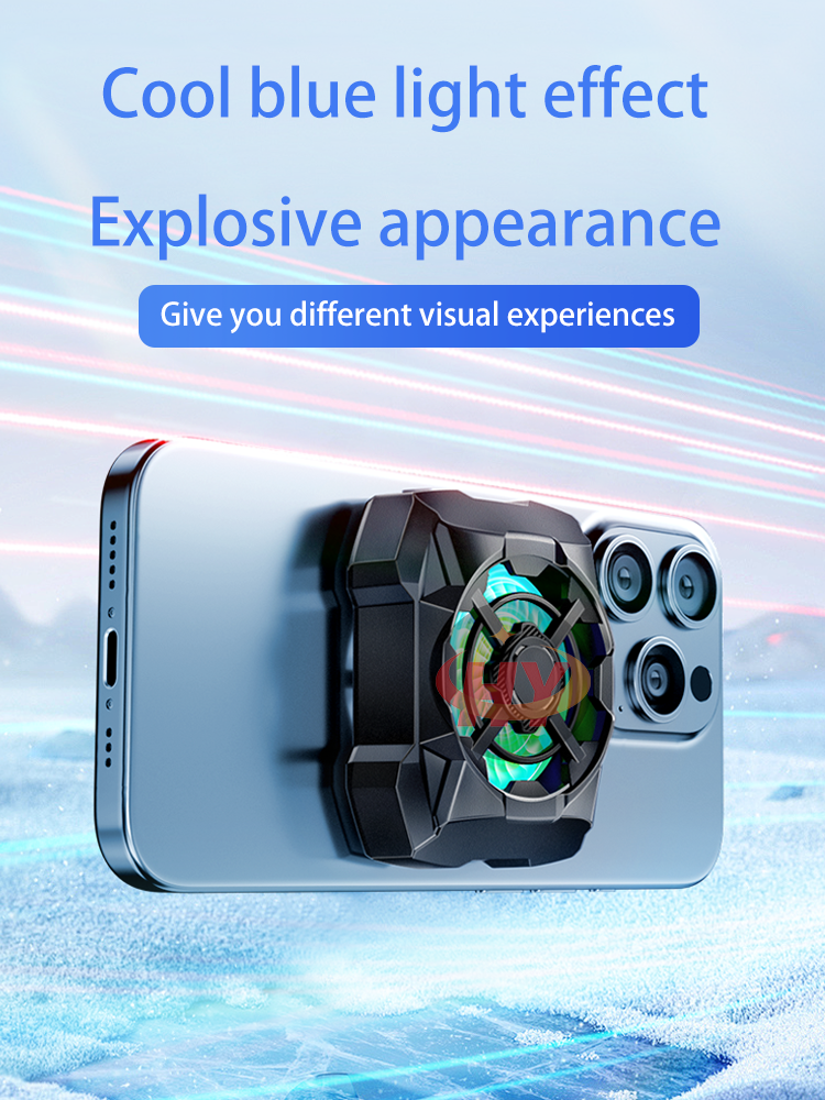 HY AL16 Universal Mobile Phone Cooler Fan Air-cooled Magnetic Cooling ...