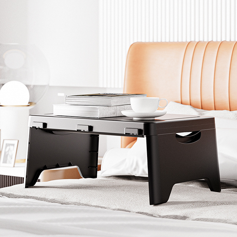 Foldable Laptop Table with Storage Box Laptop Office Desk Portable Lazy ...