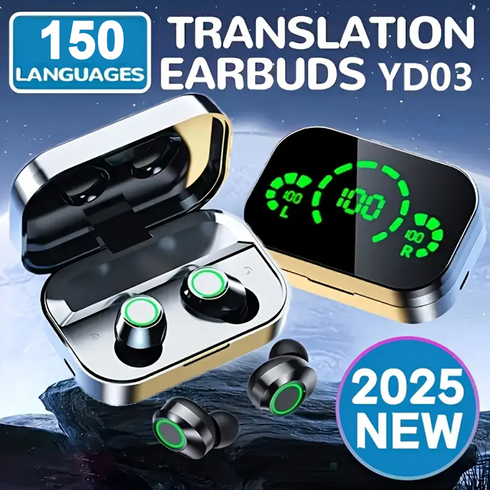 YD03 AI Intelligent Real-time Translation Bluetooth Earphone Support ...