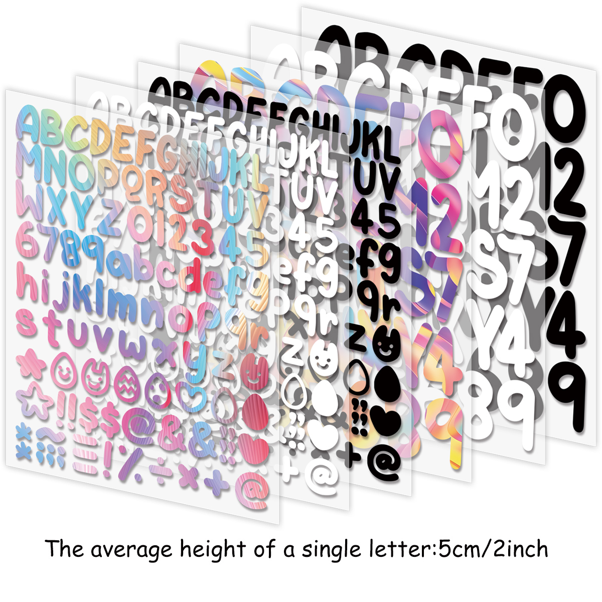 From A-Z Colors Letter Patches Print On Bag Cap Shoes Clothes Stickers ...
