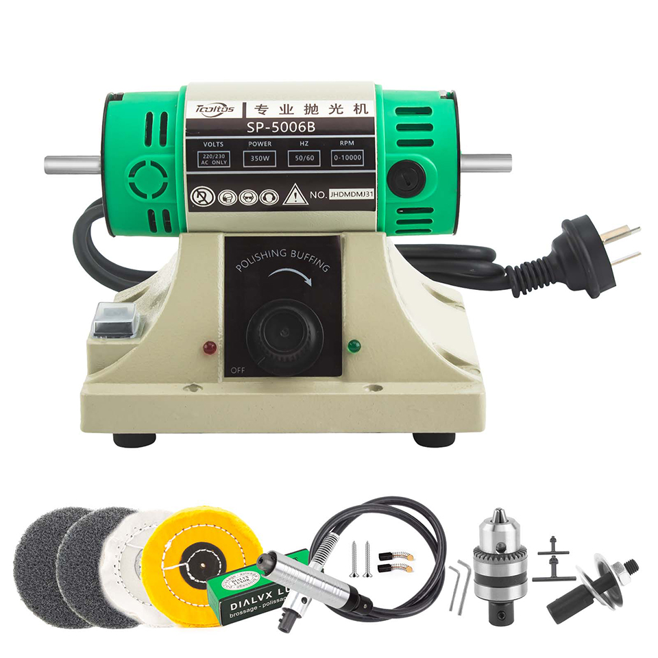 3-Inch Wheel Adjustable Bench Grinder & Buffer Jewelry Polisher ...
