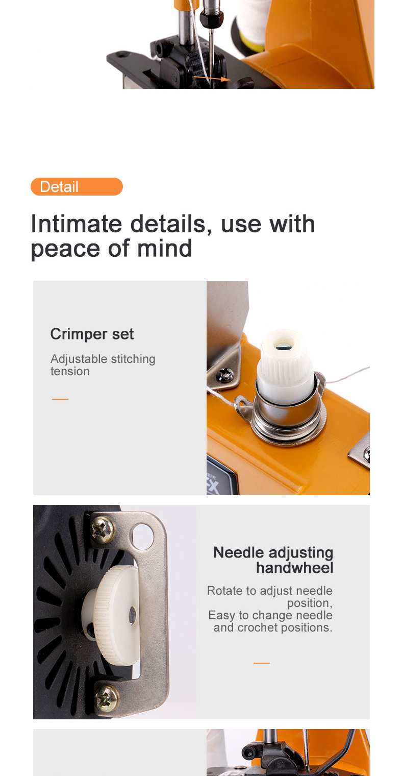 MIDOO Sack Sealer Bag Closer Sewing Machine Portable Sack Sewing ...