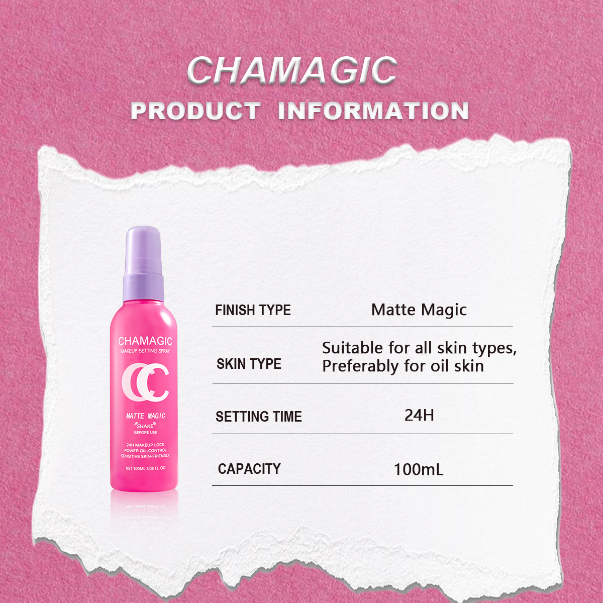 [Ready] Chamagic Makeup Setting Spray Dewy Fix Glow Finishing Lock ...
