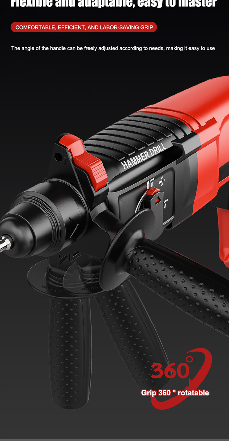 Demolition Rotary Hammer/Chipping Gun/Impact Drill 3IN1 High Power ...