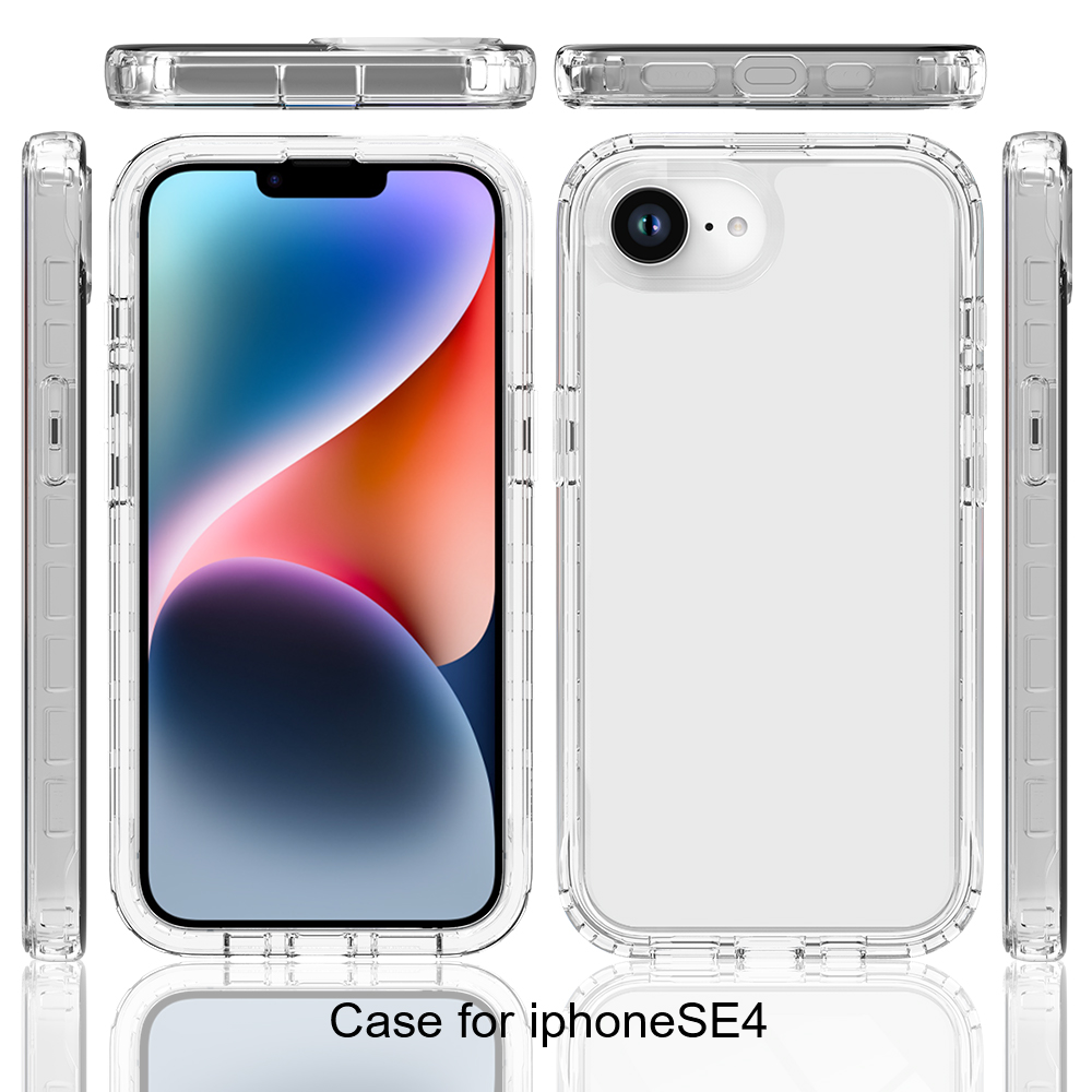 (5colors)Apple Iphone 16E Case with Built-in Screen Protector,Crystal ...