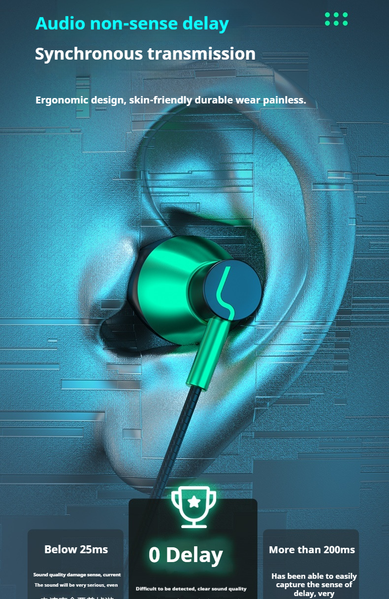 Newmsnr E-sports Game Earphone In-ear Wired Non-ear-hurting Earbuds ...