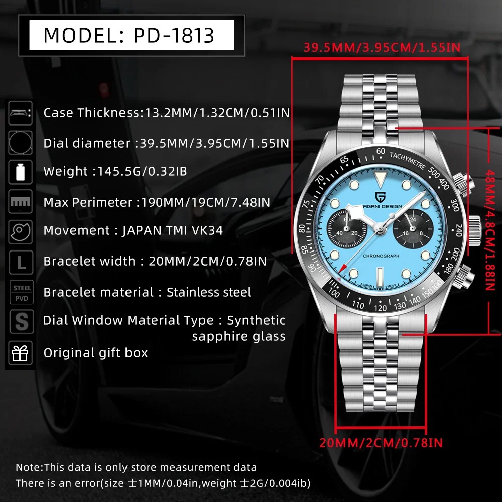 2025 New PAGANI DESIGN Original BB Panda Chronograph Luxury Sports ...