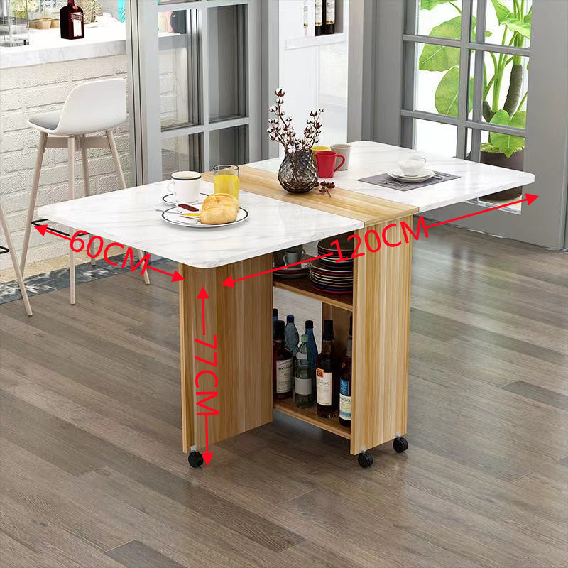 Folding table A small rectangle for household use with a movable dining ...