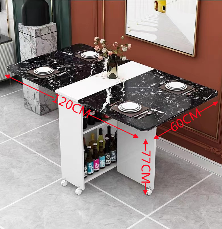 Folding table A small rectangle for household use with a movable dining ...
