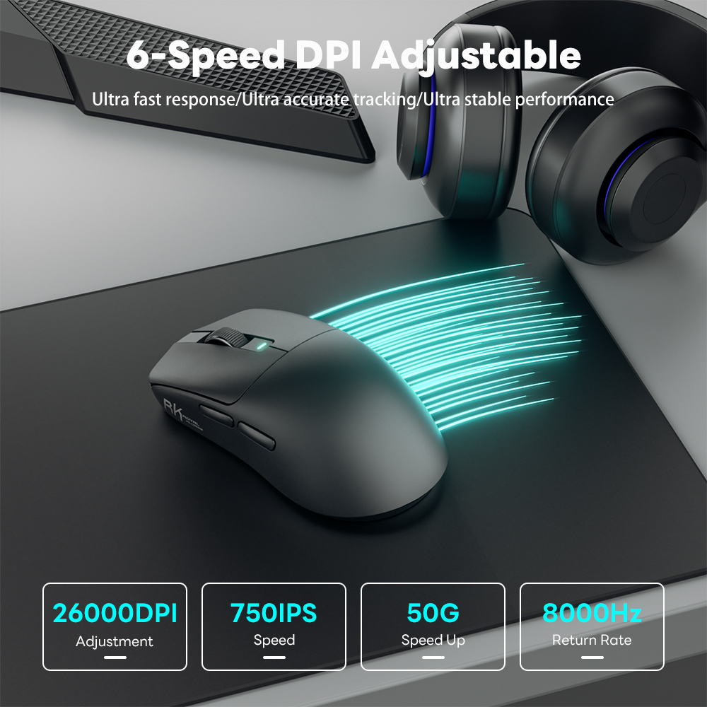 Royal Kludge RK M3 8k 8000Hz Wireless Mouse Tri-Mode Bluetooth Wireless ...