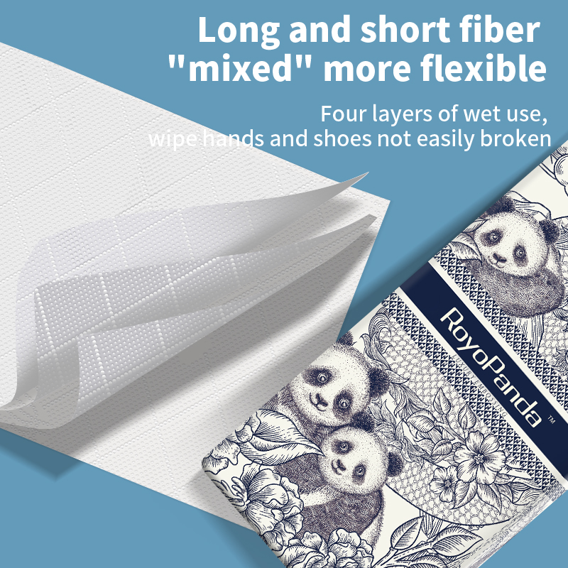 【1/5/10 Packs】Royo Panda Tissue Hanging Tissue 4 Ply 140×170mm Soft ...