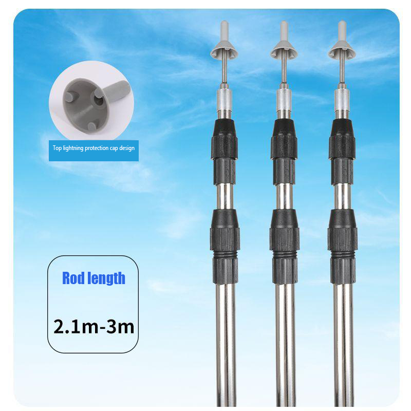 Outdoor Canopy Pole Adjustable Canopy Support Rods Stainless Steel ...